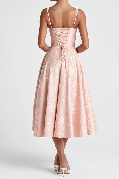 Lace Corset High Waist Swing Dress
