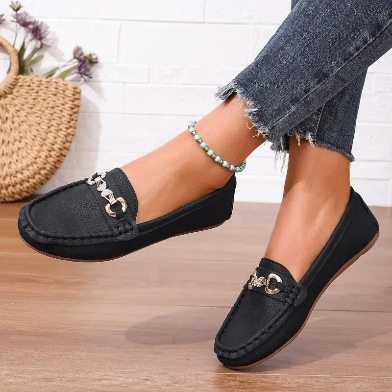 Soft Sole Comfortable Slip on Autumn Round Toe Flats Loafers