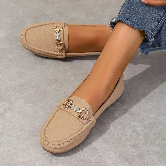 Soft Sole Comfortable Slip on Autumn Round Toe Flats Loafers