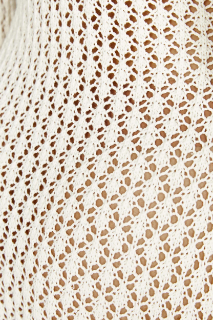 Lana Knit Cutout Plunge Maxi Dress in White