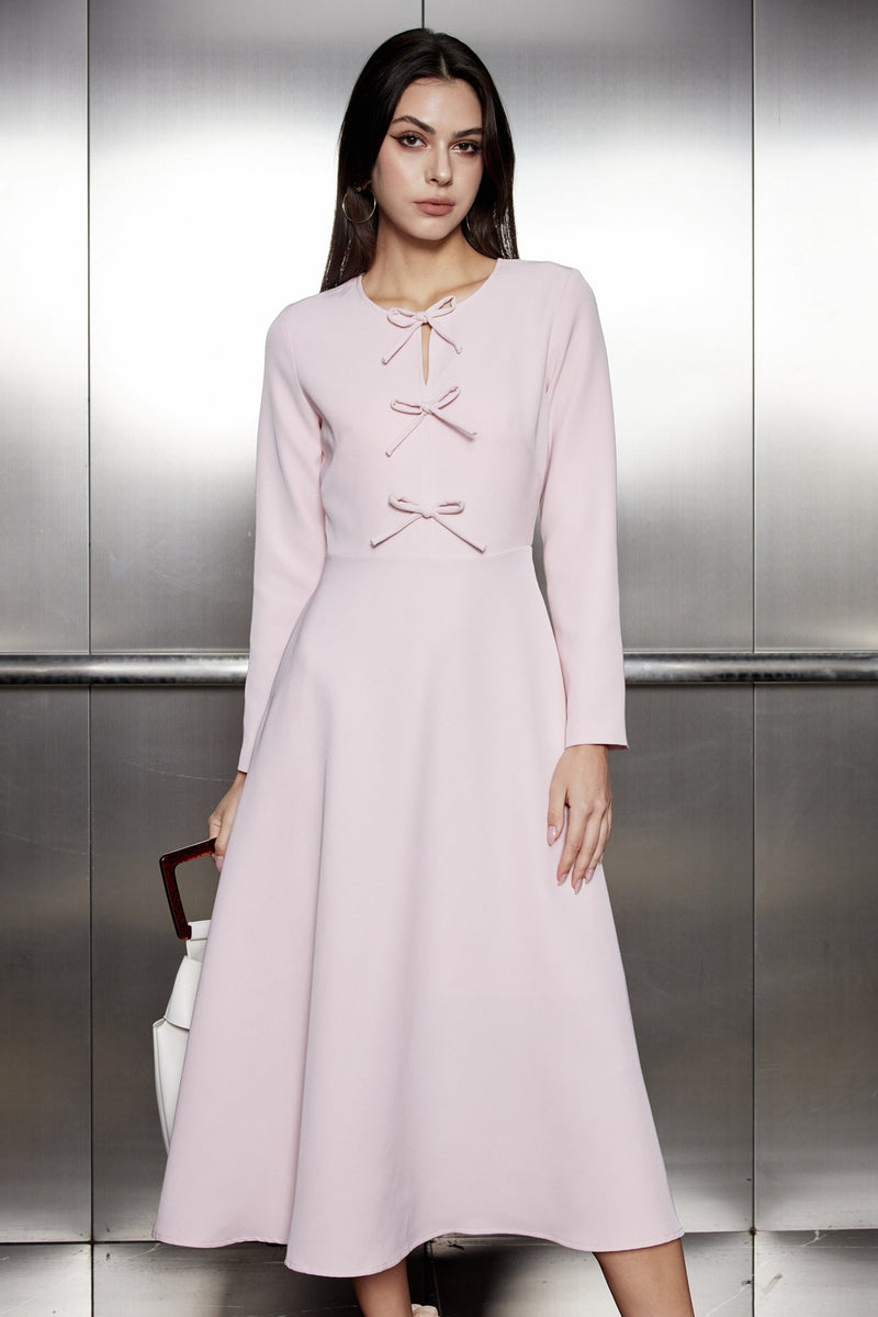 Lavanya Bow Ruffle Maxi Dress