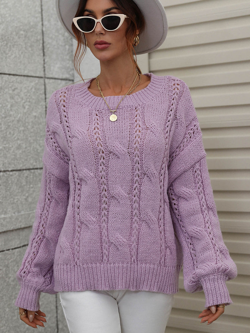 Zinny Knit Sweater - Lavender
