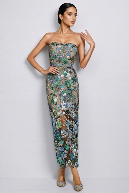 Aisia Sequin Maxi Dress-blue