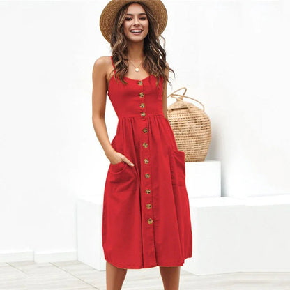 Leisure Fashionable High Backless Midi Dresses