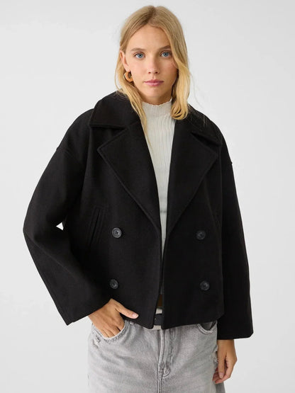 Oversized Double-breasted Wool Coat