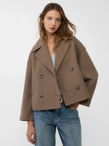 Oversized Double-breasted Wool Coat