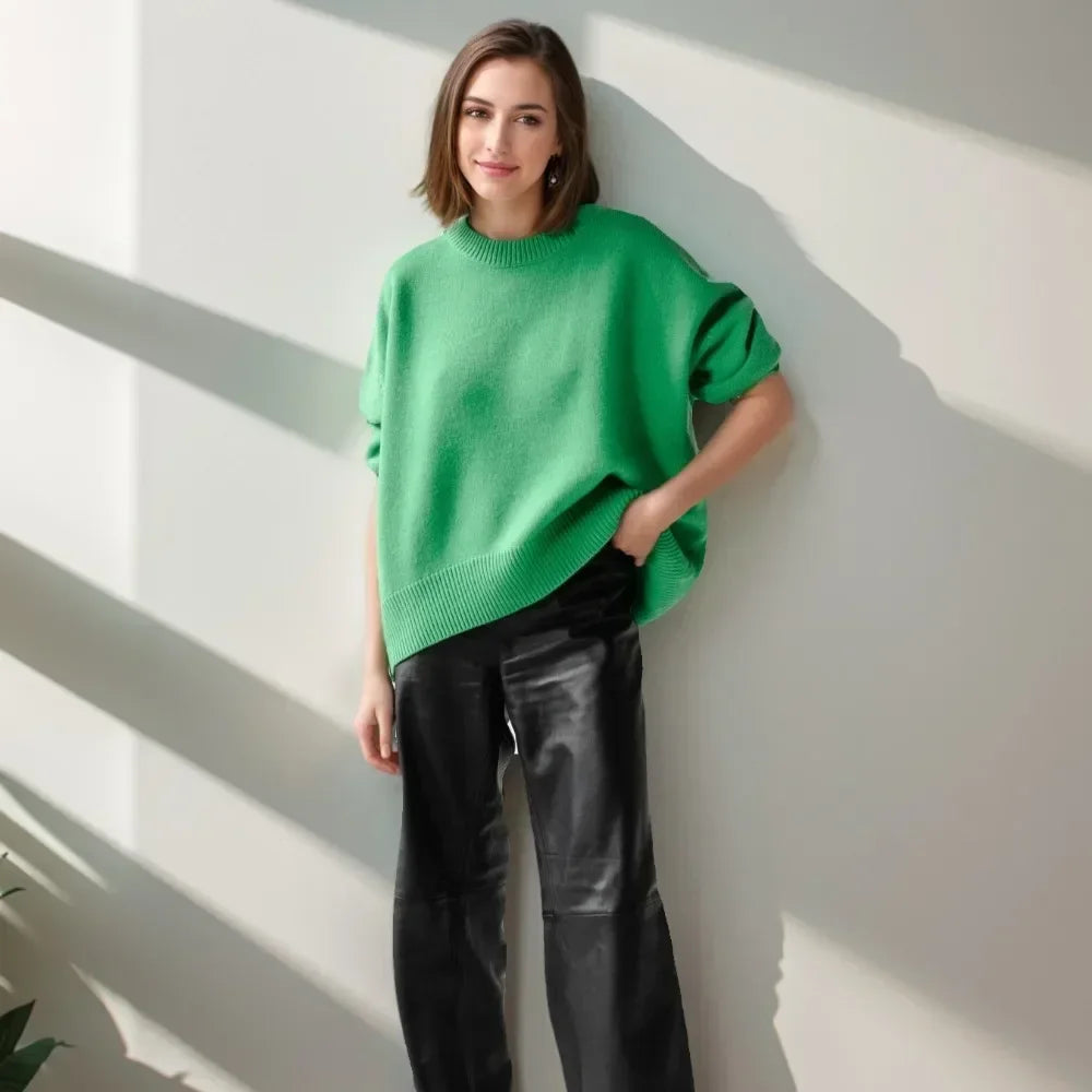 Oversized Loose Autumn Winter Warm Thick Knit Sweater