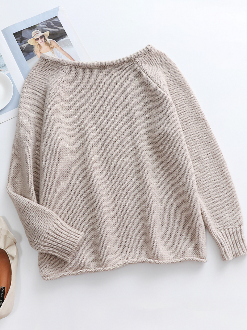 Doll | Chesterfield Apricot Oversized Collar Knit Sweater