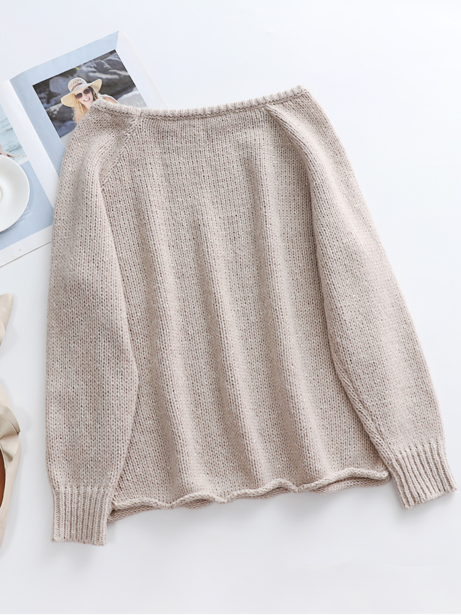 Doll | Chesterfield Apricot Oversized Collar Knit Sweater