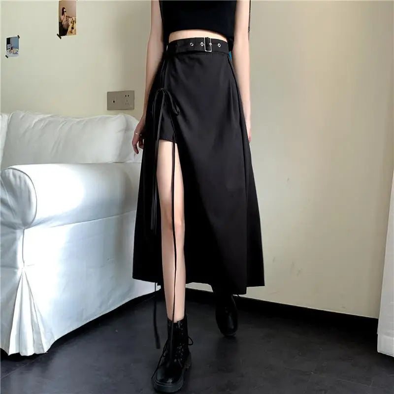 Long Simple All Match High Waist Comfortable Skirt