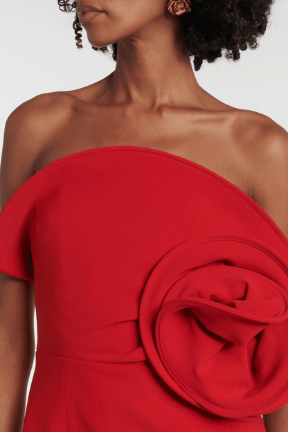 Luciana Appliqué Strapless Mini Dress