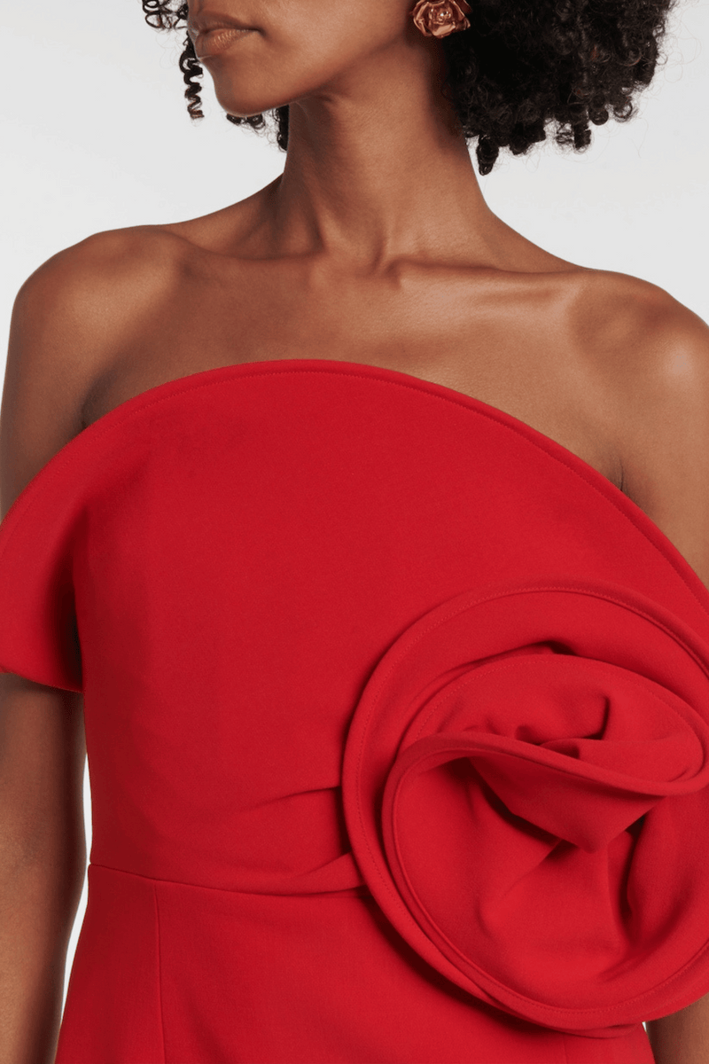 Luciana Appliqué Strapless Mini Dress