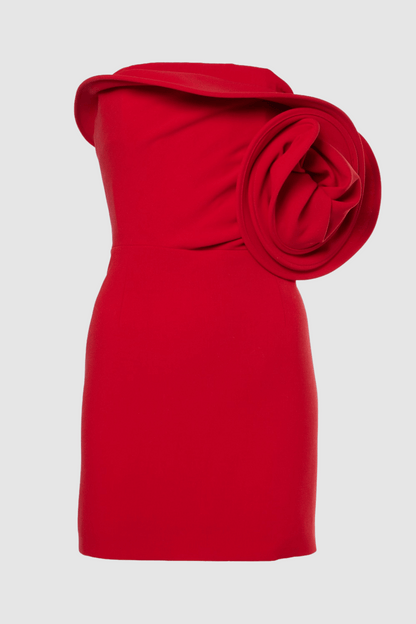 Luciana Appliqué Strapless Mini Dress