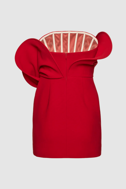 Luciana Appliqué Strapless Mini Dress