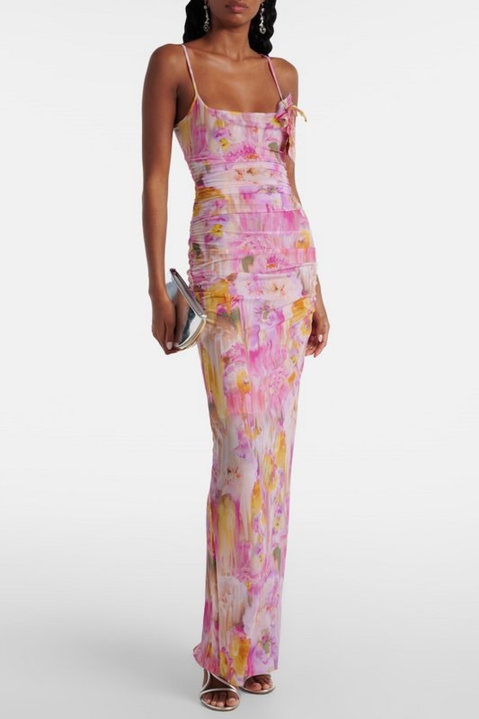 Ludema Appliqué Print Maxi Dress