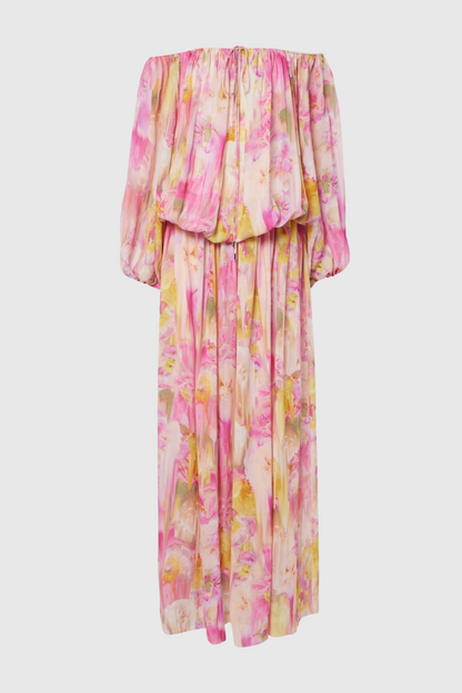 Ludema Off Shoulder Ruched Maxi Dress