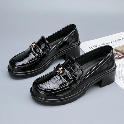 British Style Platform Light Designer Office Flats Loafers