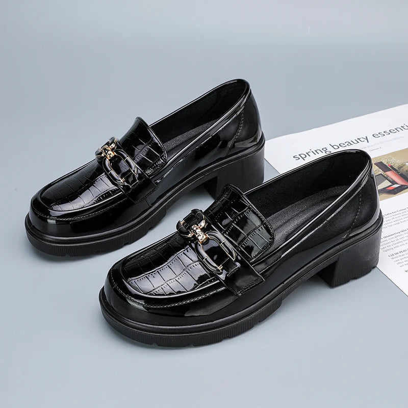 British Style Platform Light Designer Office Flats Loafers