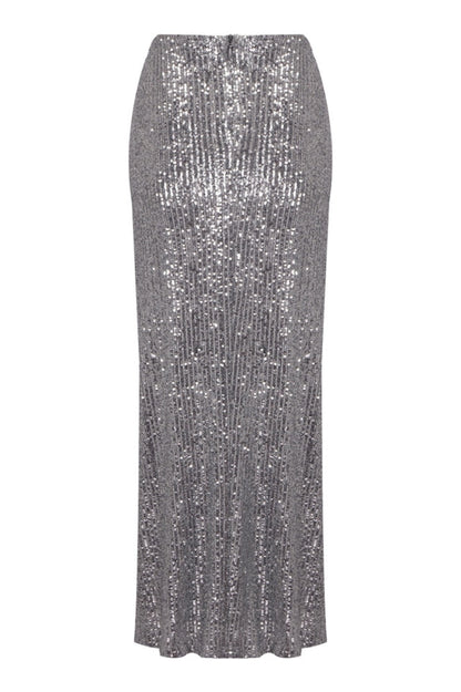 Lyric Sequin Slit Maxi Skirt