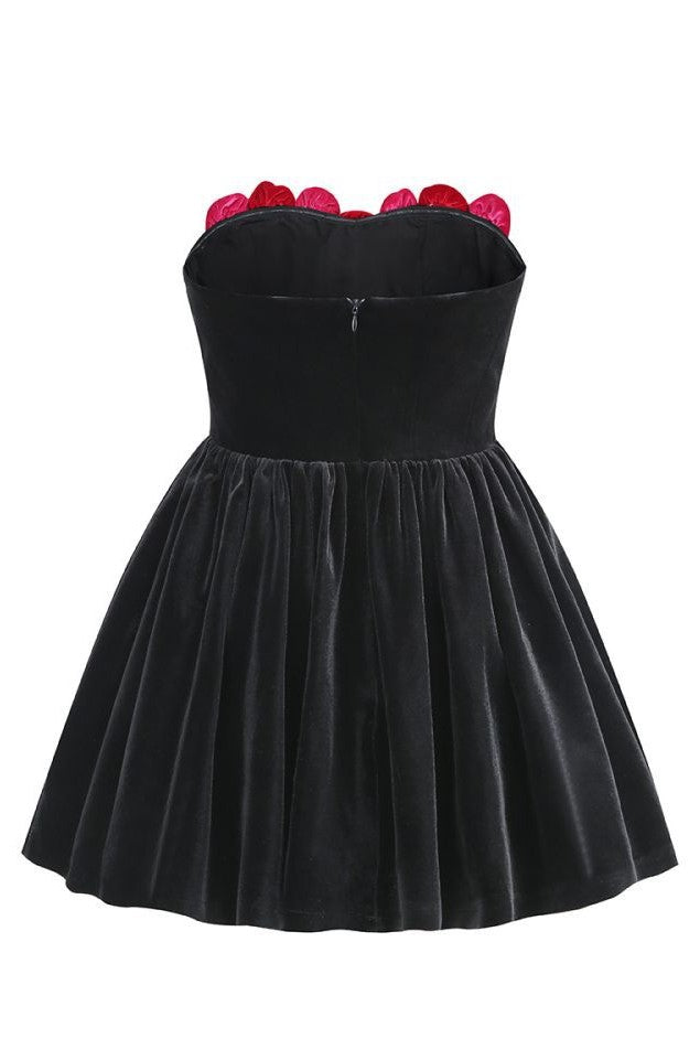 Marley Strapless Velvet Mini Dress