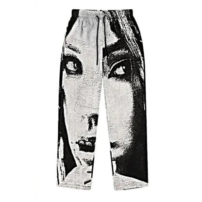Dark Gothic Human Face Basketball Pants Pant