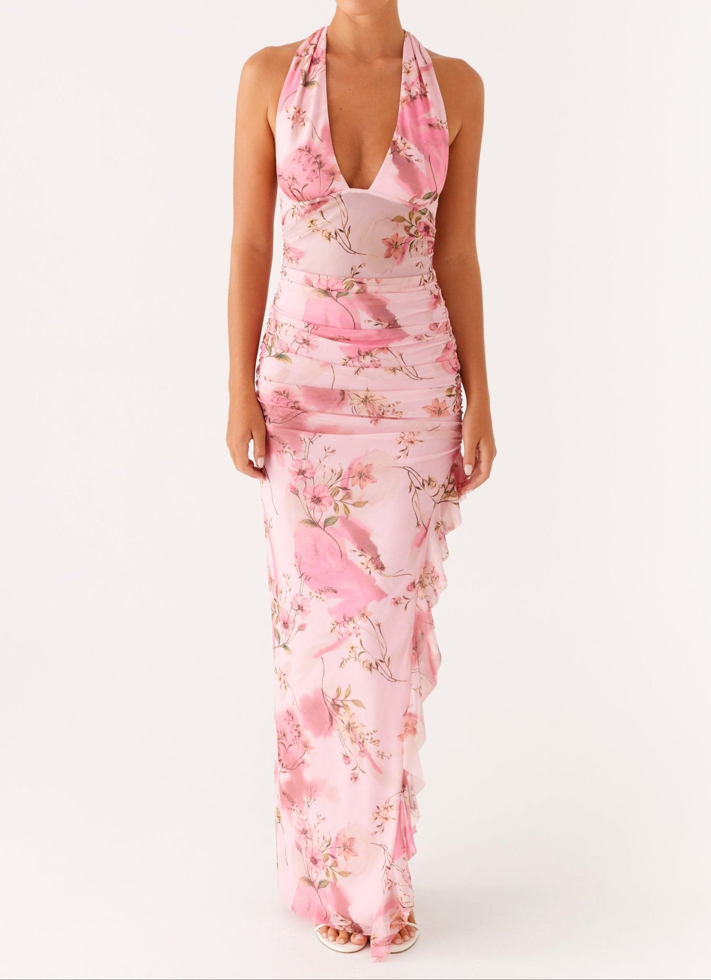 Fiorella Maxi Dress - Pink Print