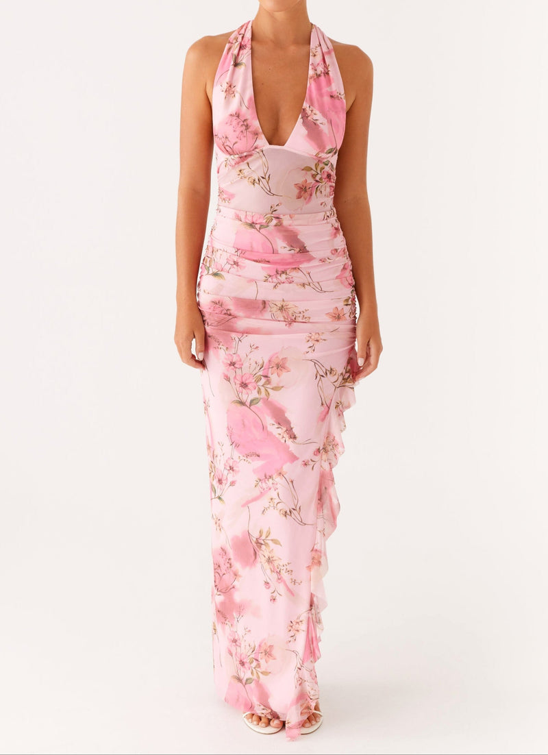 Fiorella Maxi Dress - Pink Print