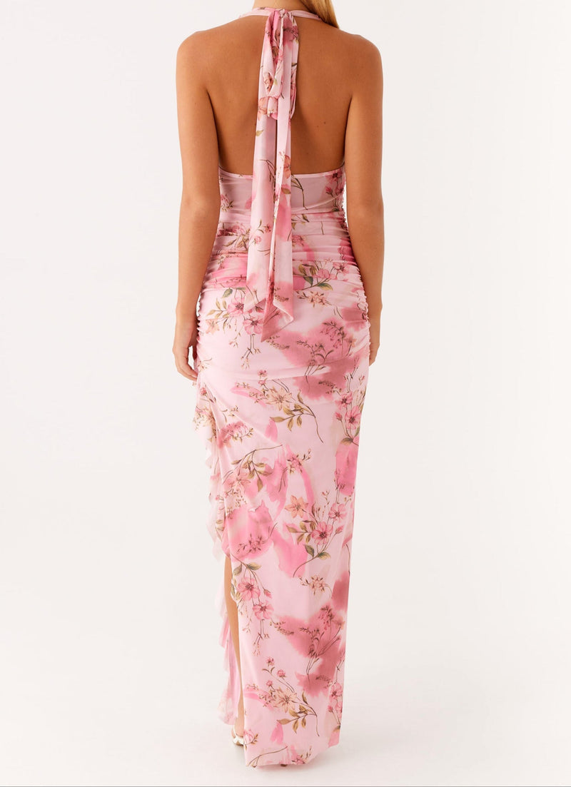 Fiorella Maxi Dress - Pink Print