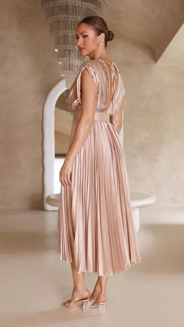 Emma | Deep V-neck Maxi Dress