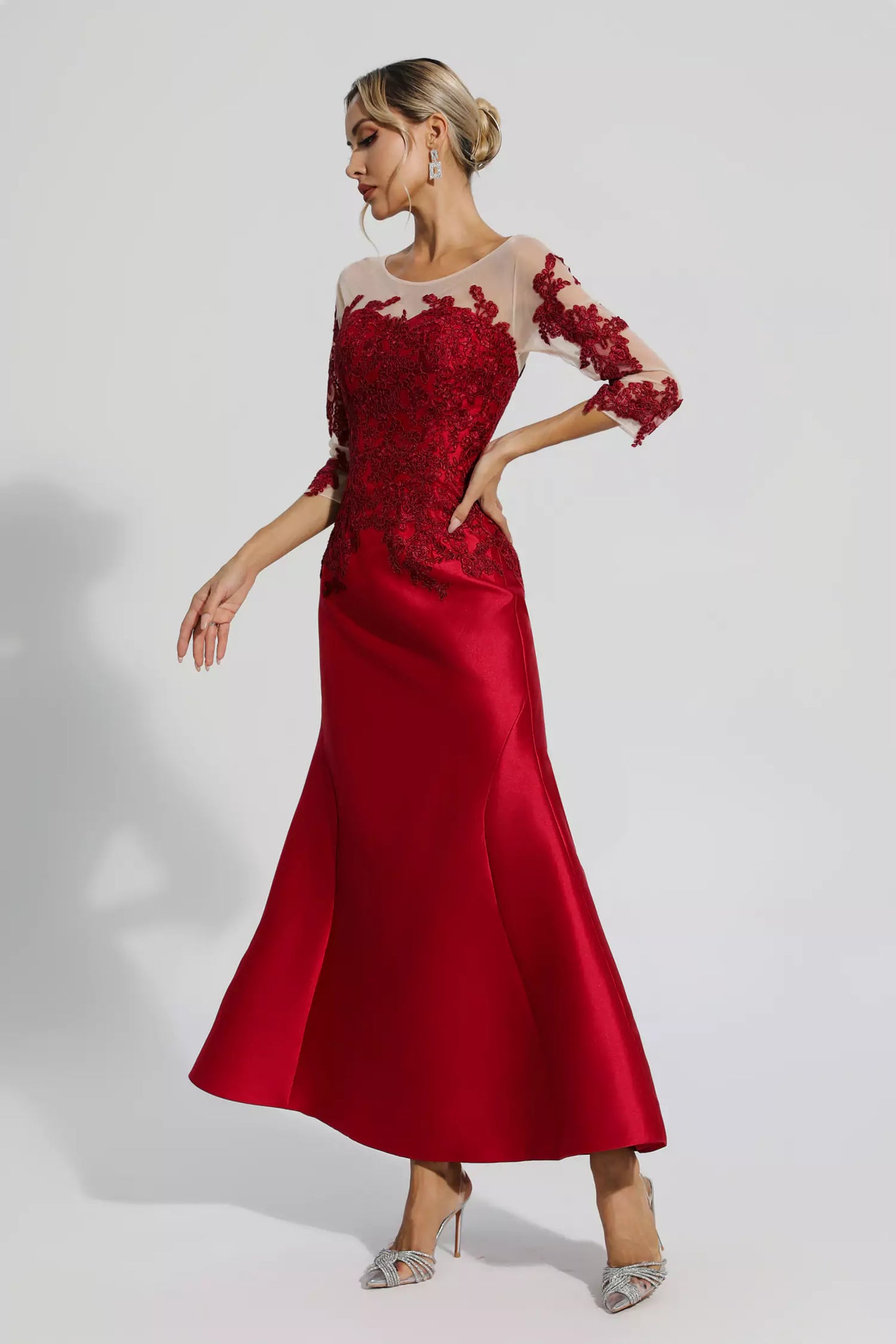 Monica Red Mermaid Maxi Dress