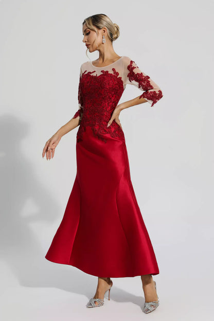 Monica Red Mermaid Maxi Dress