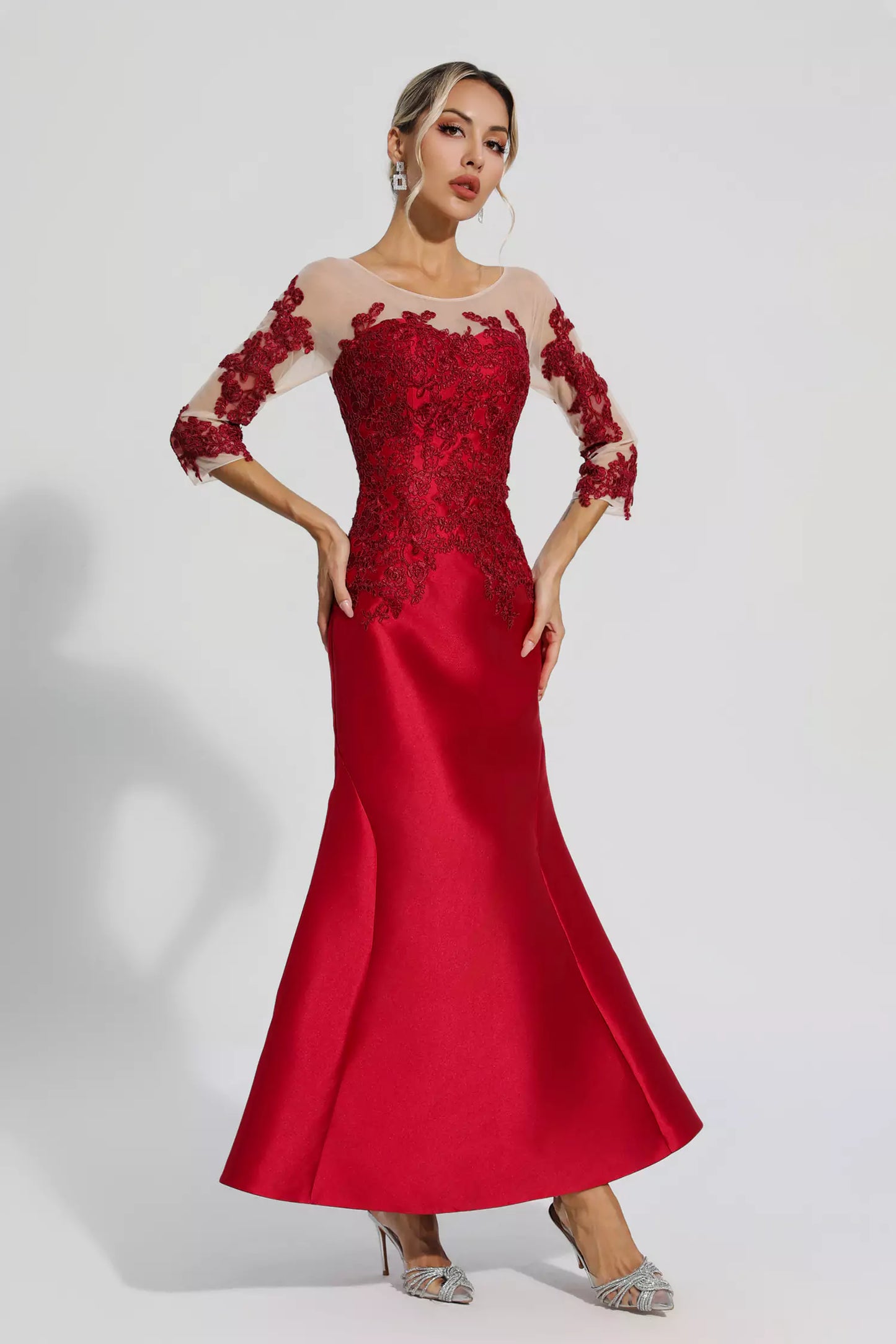 Monica Red Mermaid Maxi Dress