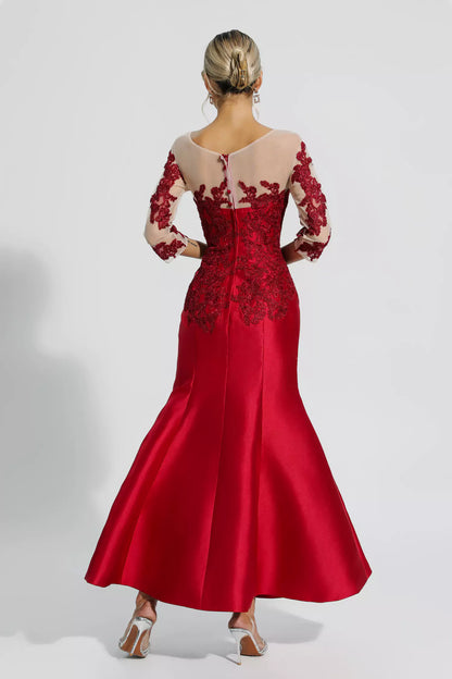 Monica Red Mermaid Maxi Dress