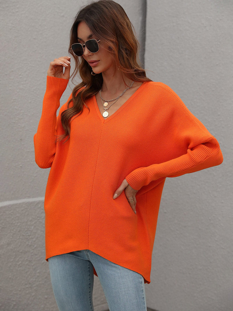 Clia Knit Sweater - Orange