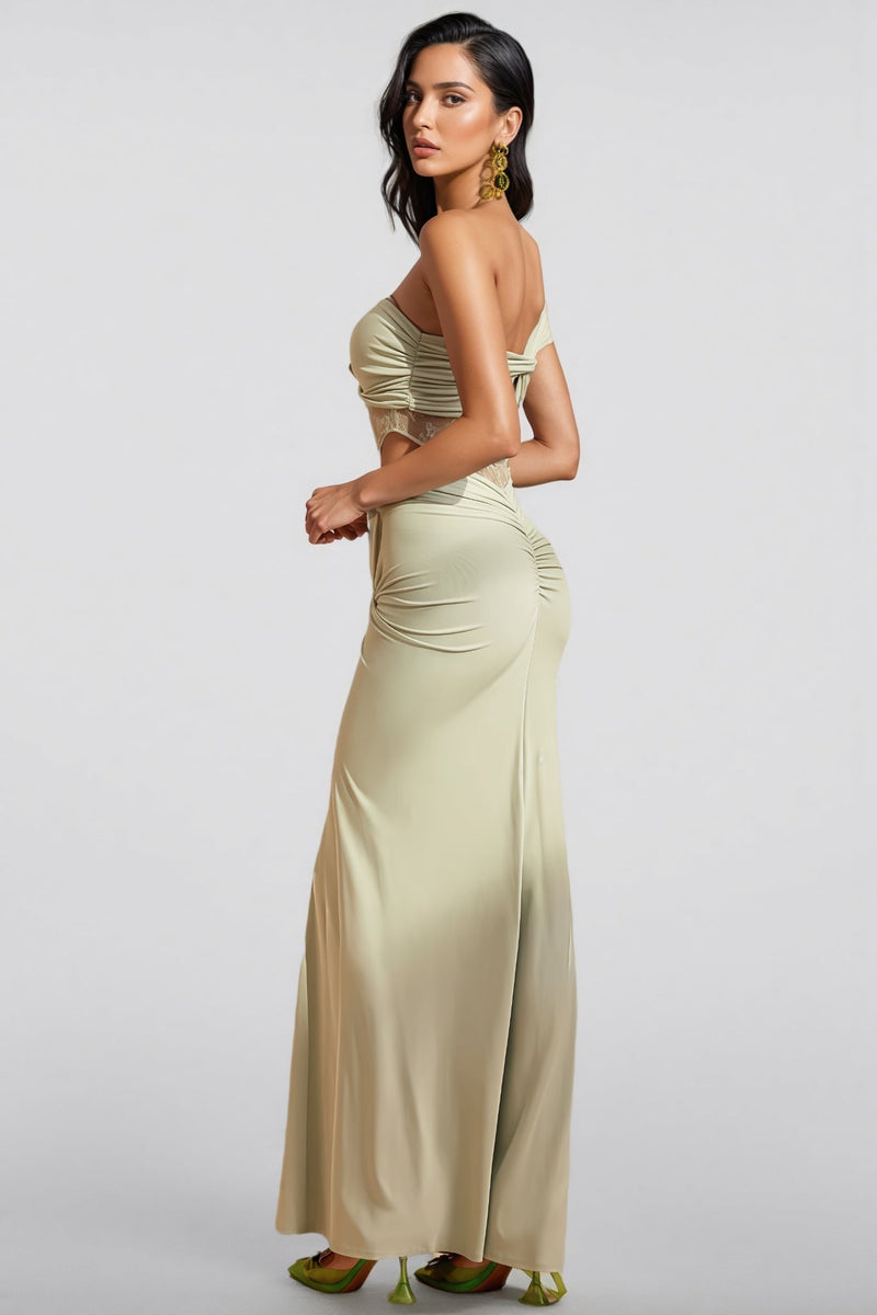 Wexmir Lace Twisted Maxi Dress