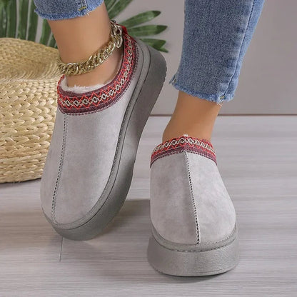 New Ankle Flats Platform Snow Boots Suede Plush Warm Winter New Thick Shoes Chelsea Boots 43