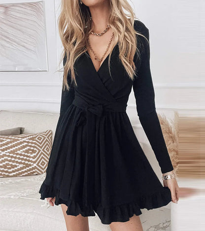 Maxi White Lace-up Long Ruffled Midi Dresses