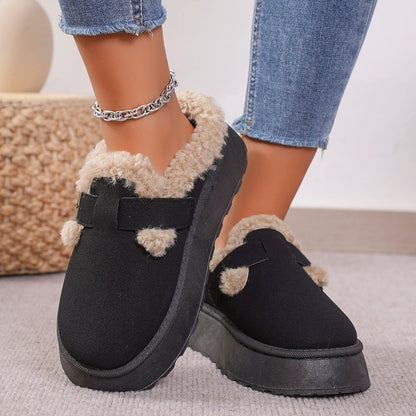 Plush Retro Comfortable Flat Sole Snow Boot