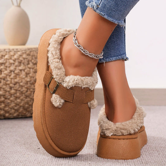 Plush Retro Comfortable Flat Sole Snow Boot