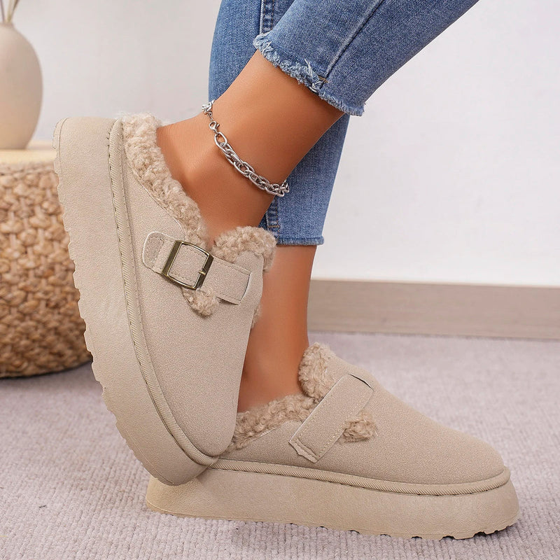 Plush Retro Comfortable Flat Sole Snow Boot