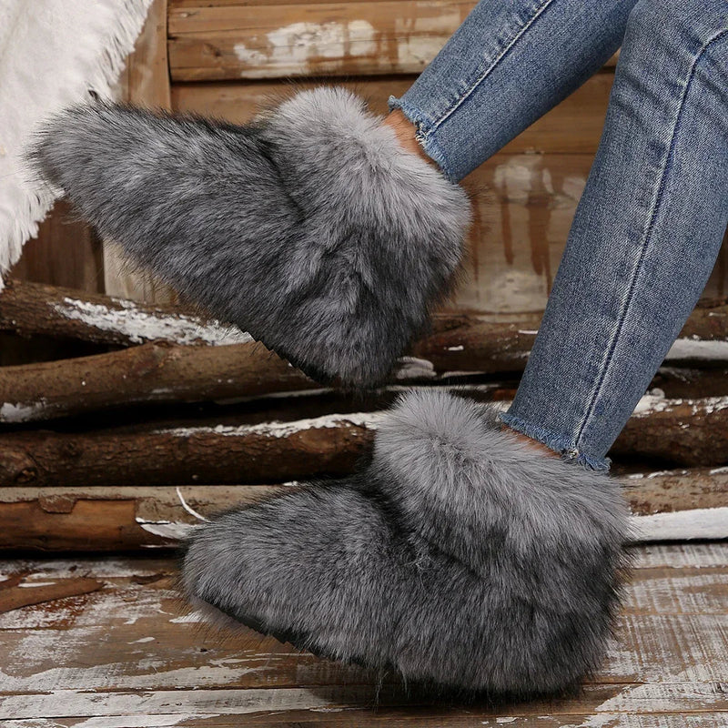 High Over-the-knee Fur Wool-like Plus Velvet Snow Boot