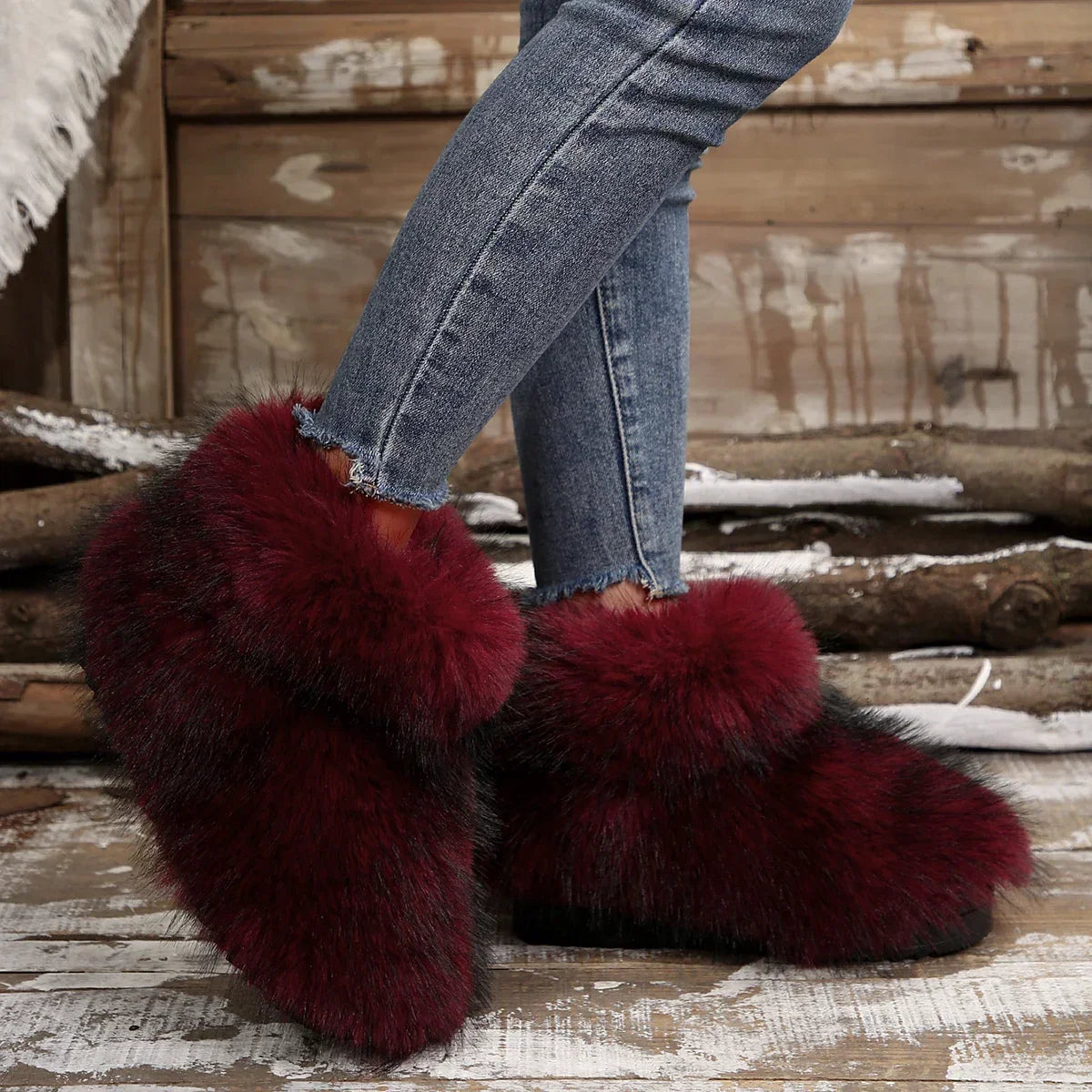 High Over-the-knee Fur Wool-like Plus Velvet Snow Boot