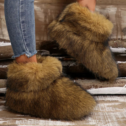 High Over-the-knee Fur Wool-like Plus Velvet Snow Boot