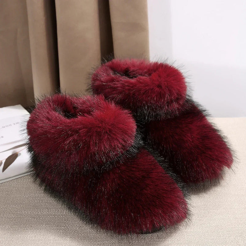 High Over-the-knee Fur Wool-like Plus Velvet Snow Boot