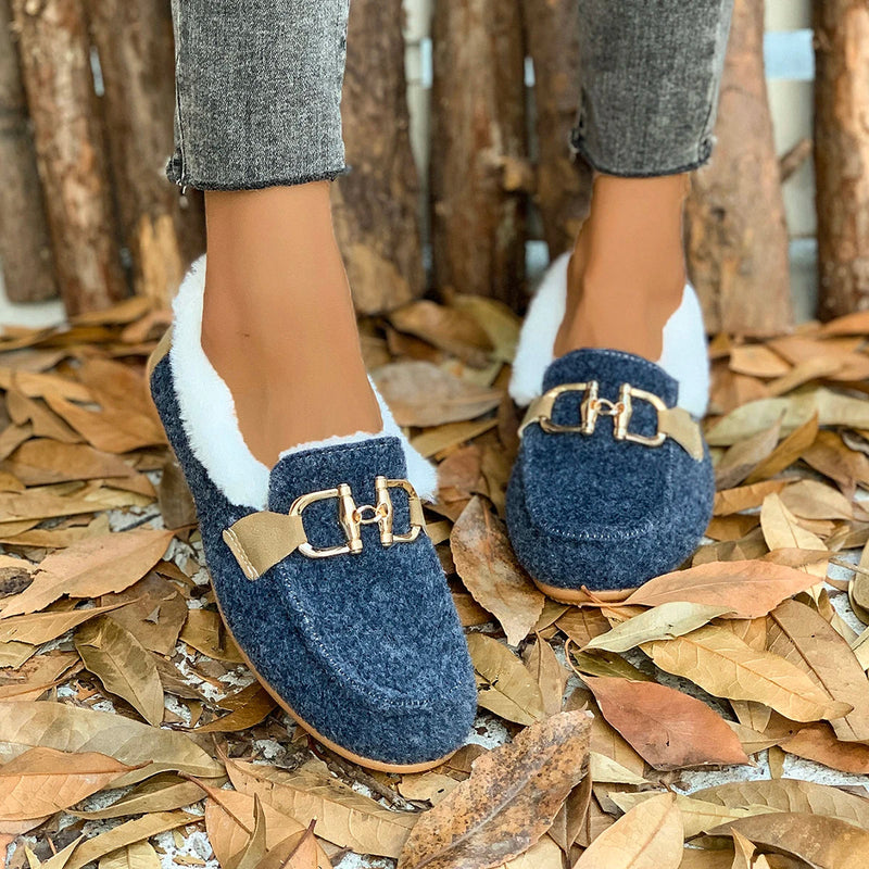 New Snow Flats Boots Winter Warm Plush Outdoor Boots Winter Flats Shoes Flat Comfortable Shoes