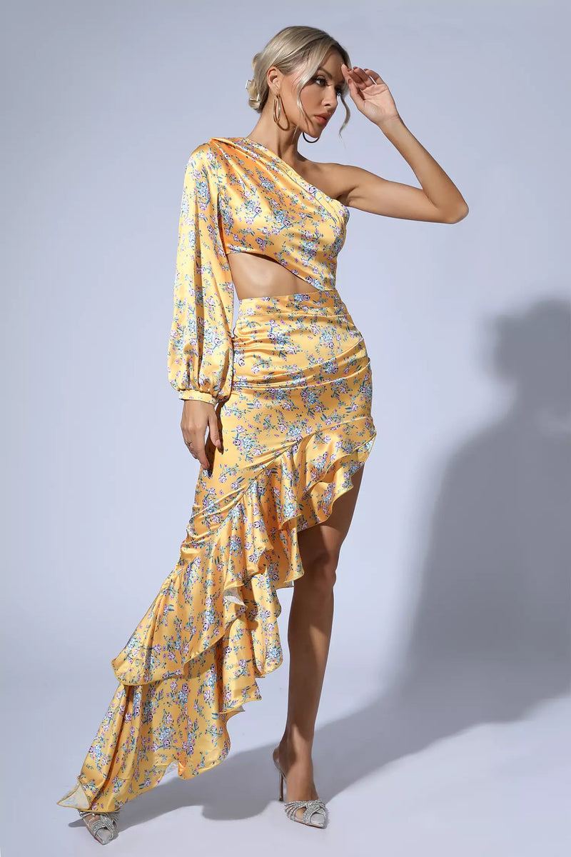 Nina Yellow Maxi Dress