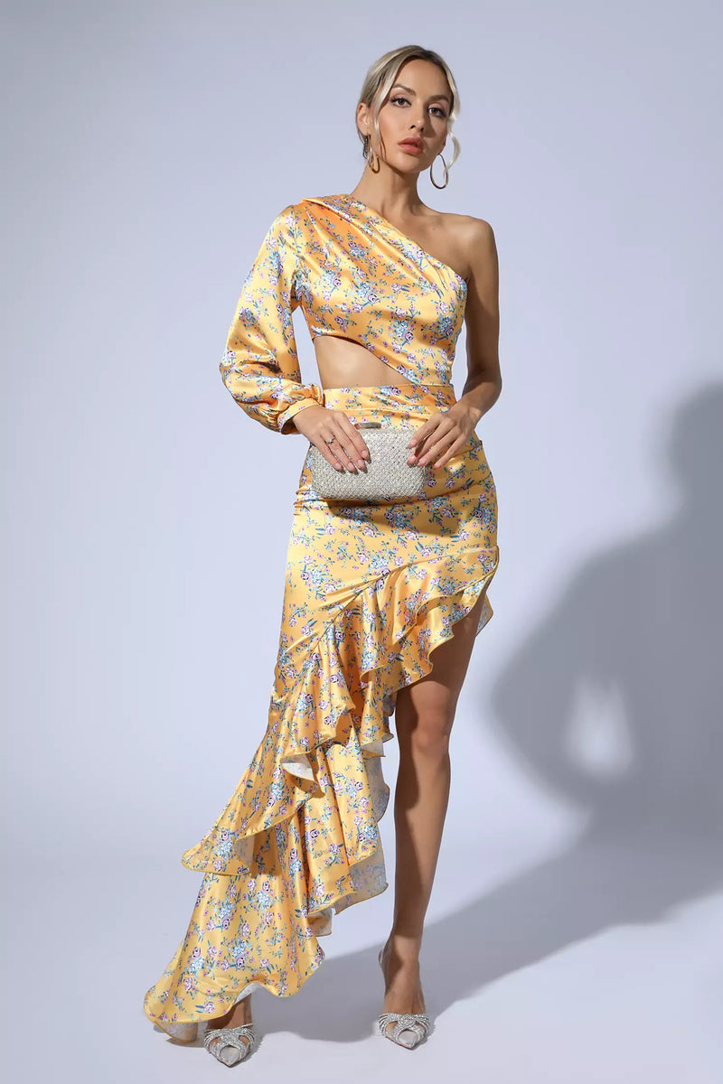 Nina Yellow Maxi Dress