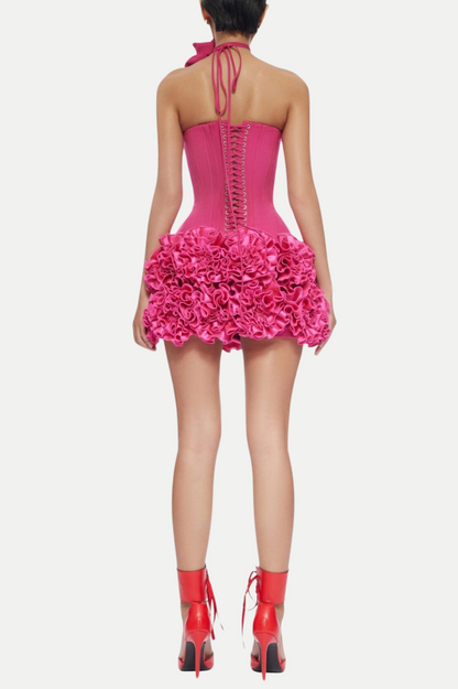 Nuala Lace Up Two Piece Set - Pink