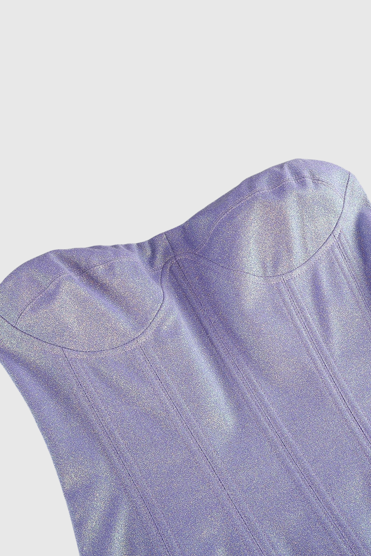 Nuala Glitter Strapless Mini Dress - Purple