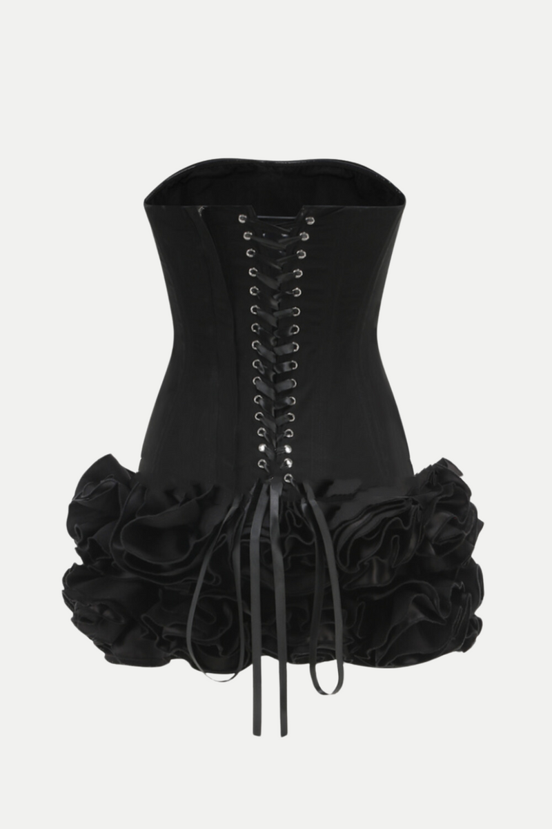 Nuala Strapless Mini Dress - Black